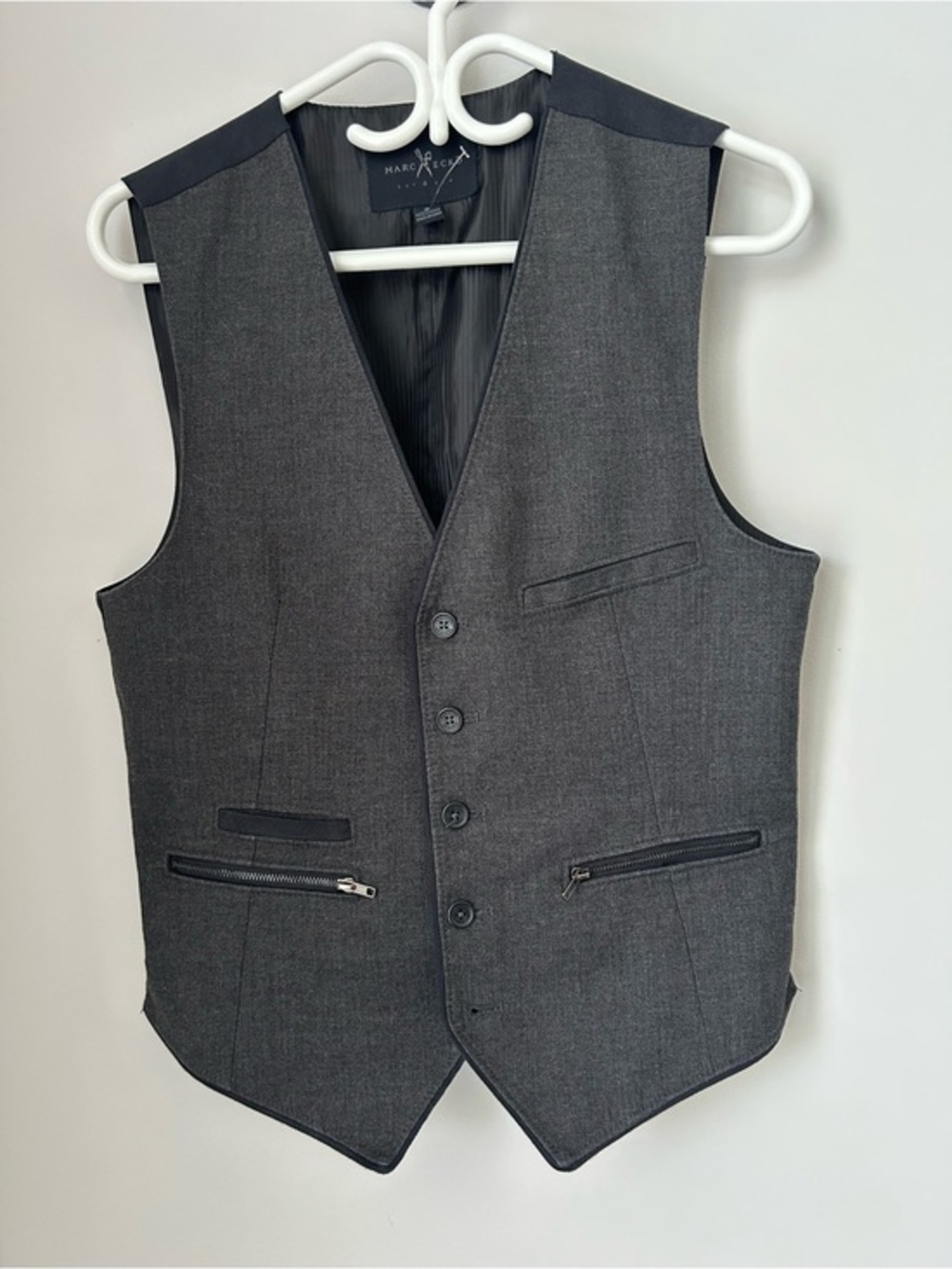Marc Ecko Cotton-Blend Waistcoat Suit Vest